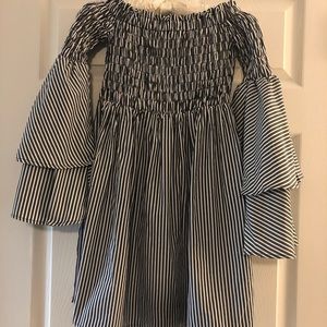 Vici Dolls green and white striped dress